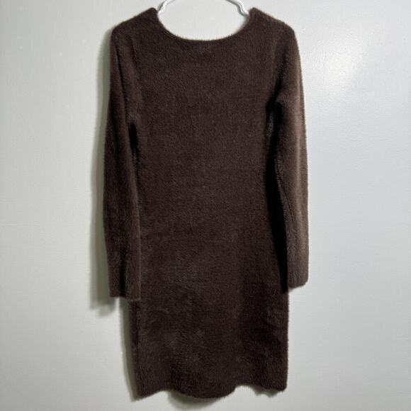 Aritzia Sunday Best Long Sleeve Bodycon Fluffy Dress - Picture 2 of 6